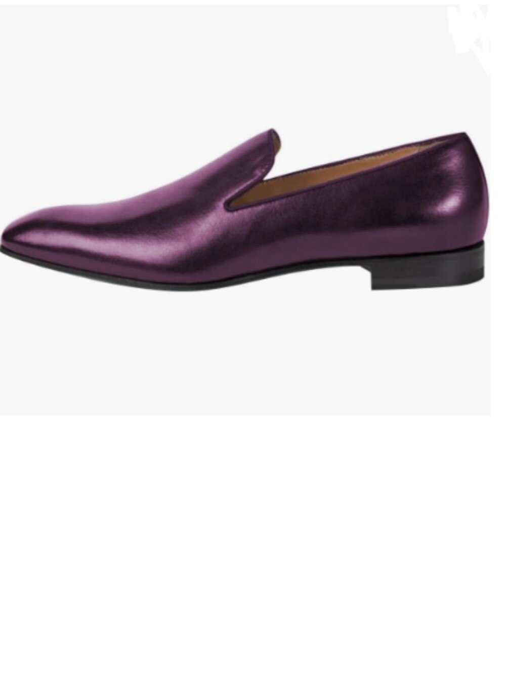FSJ Men's Purple Slip-On Dress Loafers Sleek Leather Comfort Cushioned Shoes